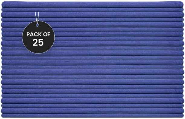 Shop Towels (Blue, 25-Pack) - Bulk Cleaning Towel in a Bag, Mechanic Cotton Wipes for Car