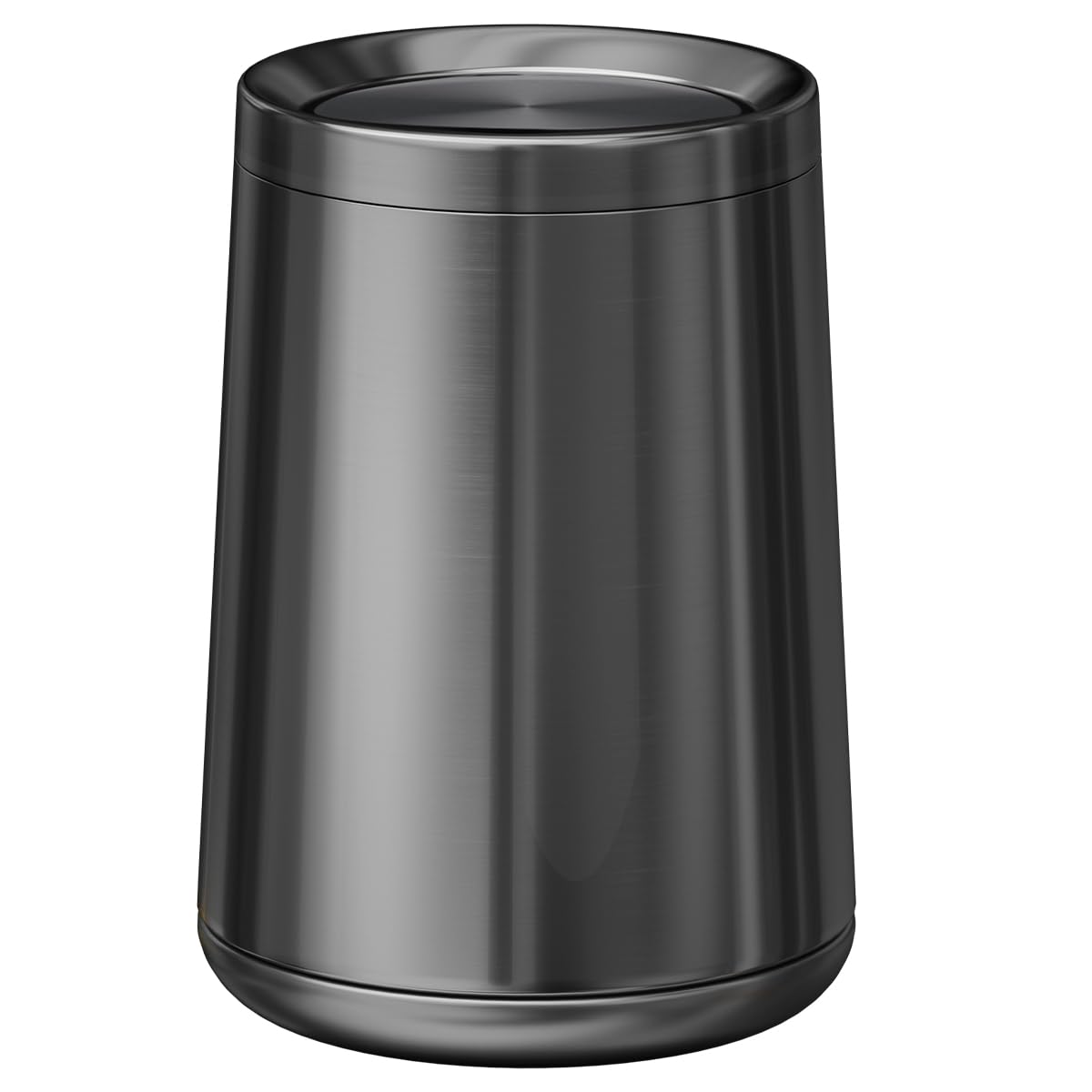 10 L/2.6Gallen,Swing Lid Trash Can,Brushed Stainless Steel Garbage Can with Flipping Lid,for