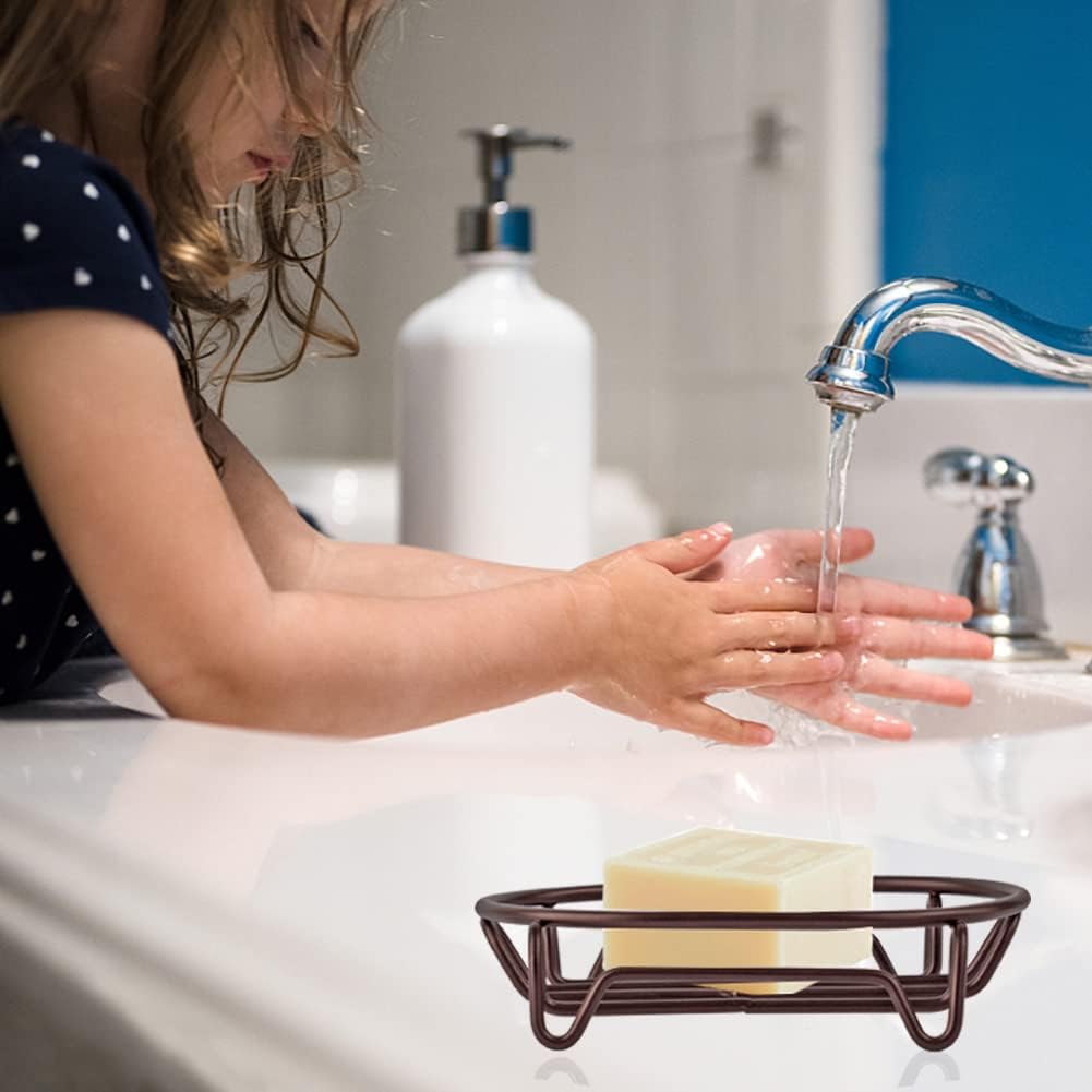 Soap Dish for Shower Bathroom Bar Soap Holder, Stainless Steel Self-draining Soap Rack Tray Saver