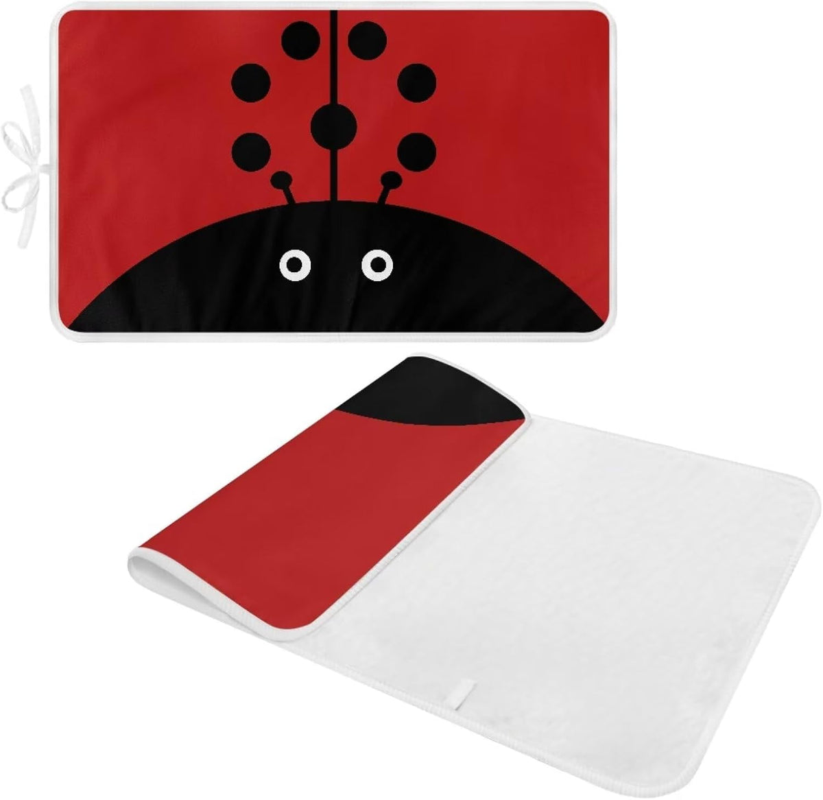 Cute Iron Mat Blanket Travel Foldable Ladybugs Ironing Pad Fabric Ironing Board Cover for Top of
