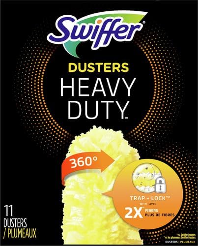 Swiffer Dusters Heavy Duty Multi-Surface Duster Refills for Cleaning, Unscented, 11 Count (Pack of