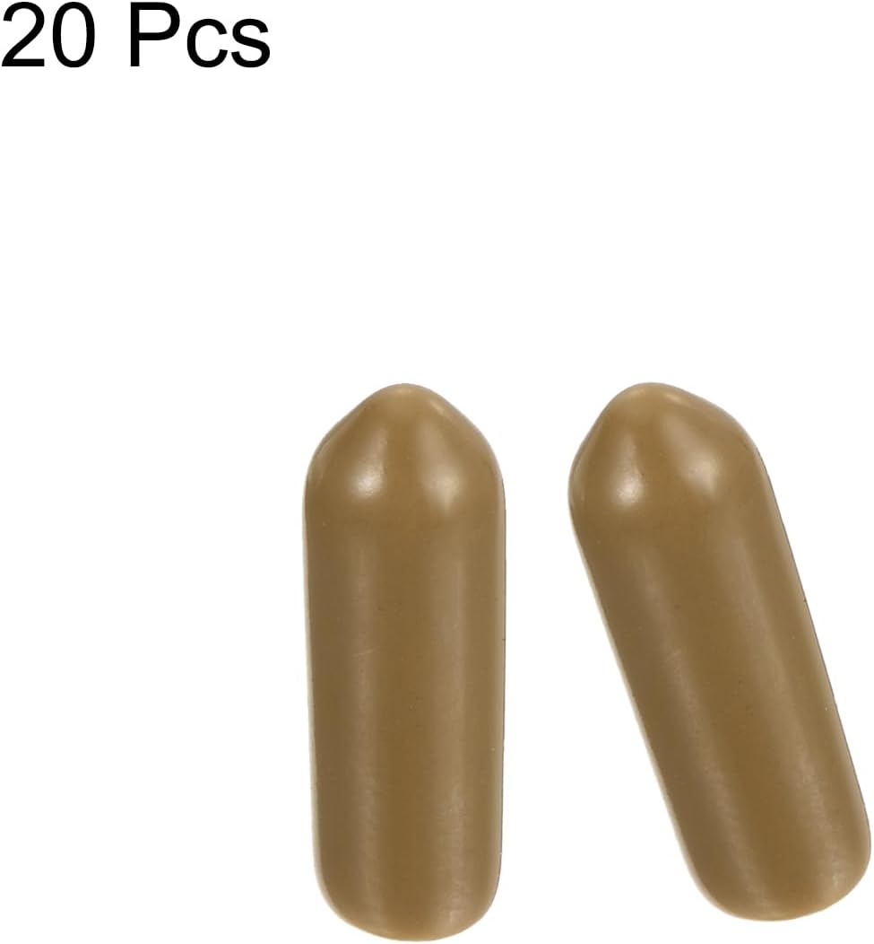 uxcell 20pcs Rubber End Caps 4mm(3/16") ID Vinyl PVC Round Tube Bolt Cap Cover Screw Thread