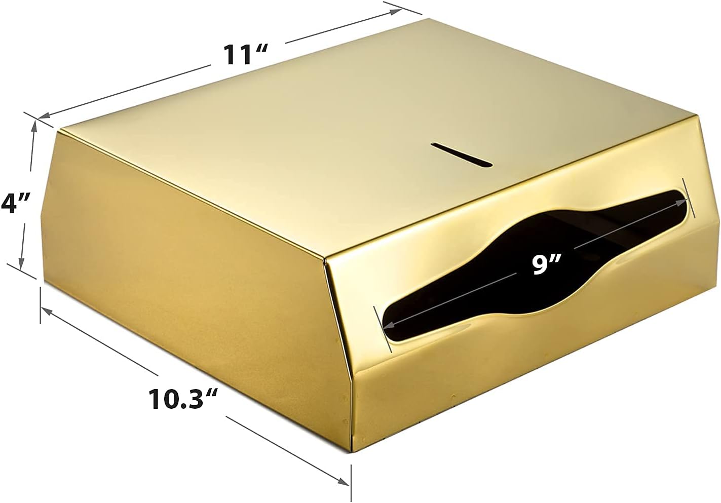Wall Mounted Stainless Steel Paper Towel Dispenser with Lock, Polished Mirror Finish, Fits C-Fold