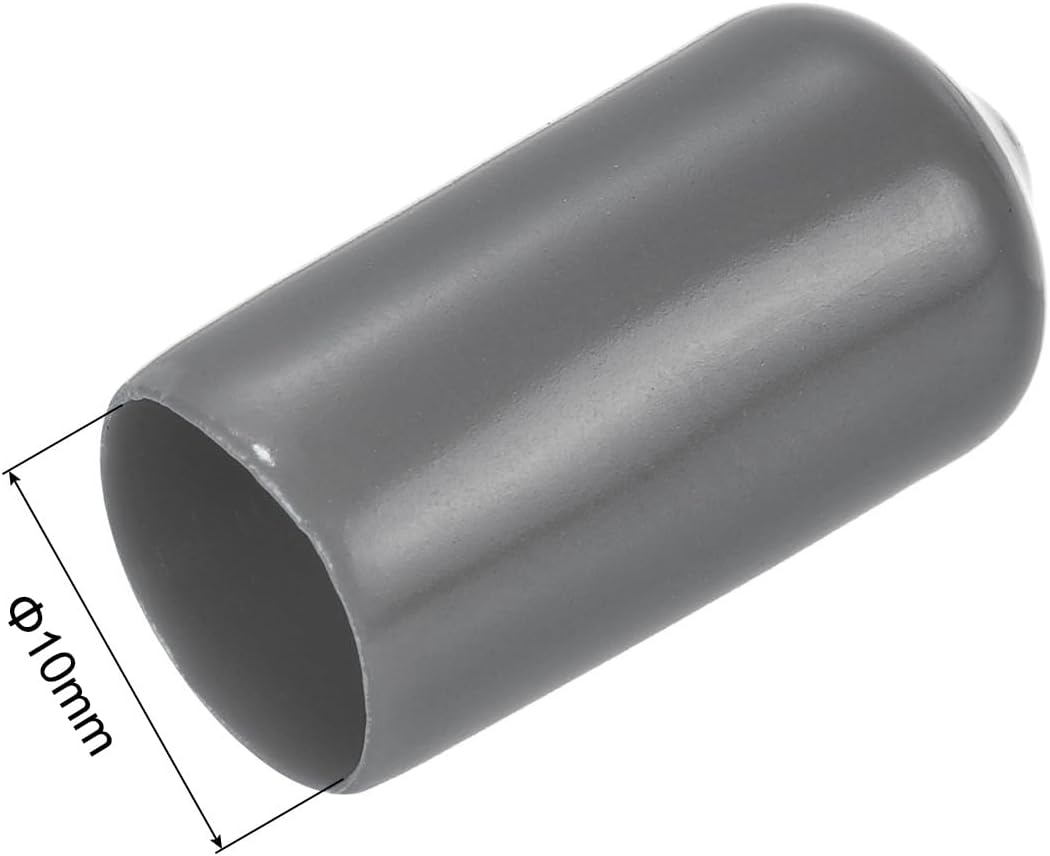 uxcell 20pcs Rubber End Caps 10mm(3/8") ID Vinyl PVC Round Tube Bolt Cap Cover Screw Thread