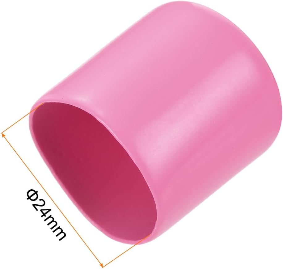 uxcell 20pcs Rubber End Caps 24mm ID Vinyl PVC Round Tube Bolt Cap Cover Screw Thread Protectors