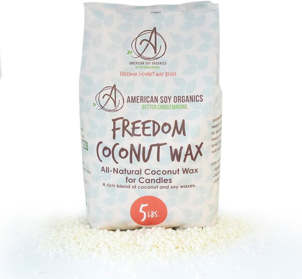 American Soy Organics Freedom Coconut Soy Wax Beads for Candle Making - Natural Candle Making