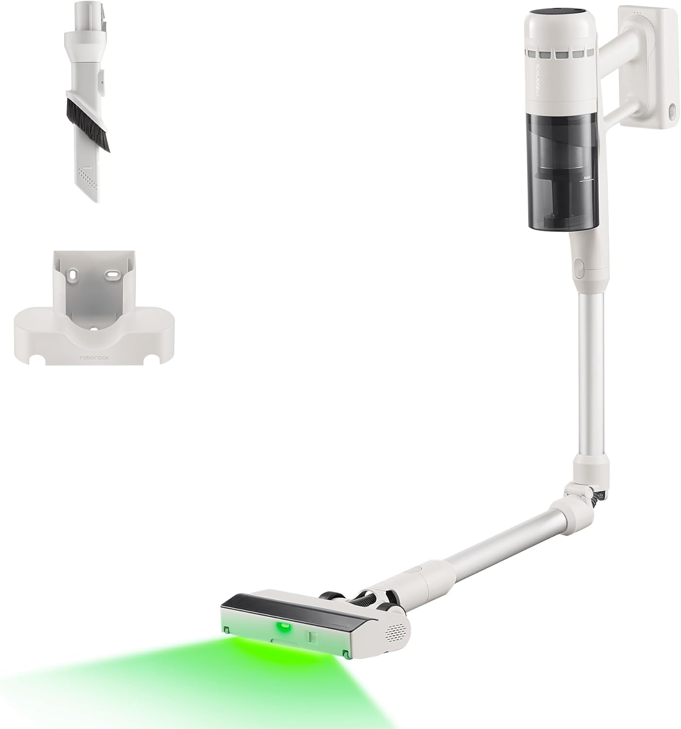 roborock H60 Cordless Stick Vacuum Cleaner, 115AW Suction Power, 60-Min Runtime, 90° Bendable Tube
