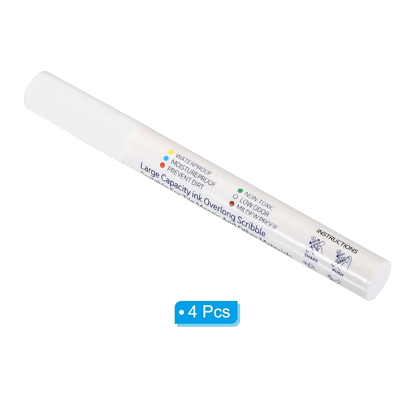 PATIKIL Grout Pen, 4 Pack White Tile Marker Waterproof Grout Sealer Pen Tile Repair Pens Paint Pens