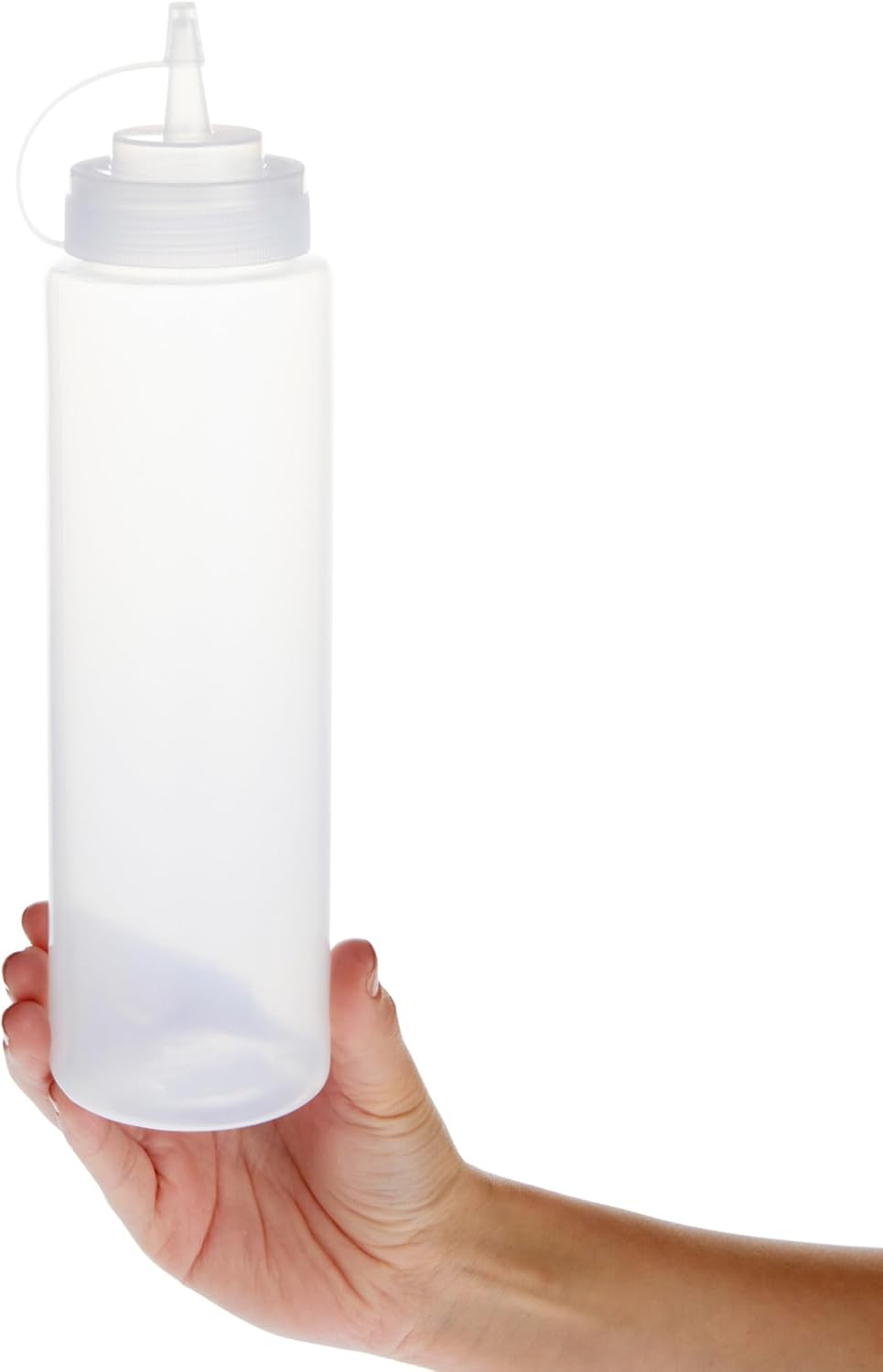 Stockroom Plus Condiment Squeeze Bottles - 24 oz, Clear, 6-Pack - Plastic Squeeze Bottle Set for