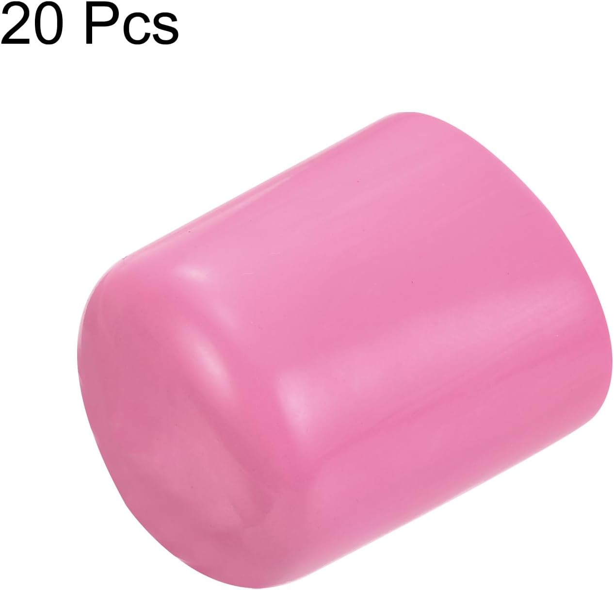 uxcell 20pcs Rubber End Caps 20mm ID Vinyl PVC Round Tube Bolt Cap Cover Screw Thread Protectors