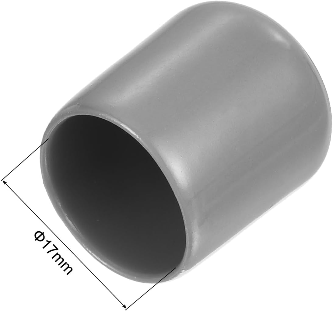 uxcell 20pcs Rubber End Caps Protective Caps 17mm ID Vinyl PVC Round Tube Bolt Cap Cover Screw