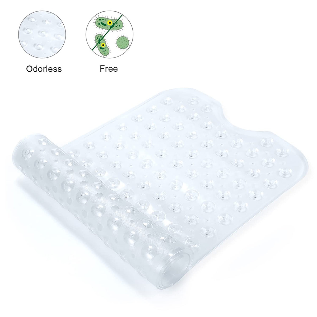 YINENN Bath and Shower Safety Mats 40x16 inch, Non Slip with Suction Cups for Bathroom Stall and