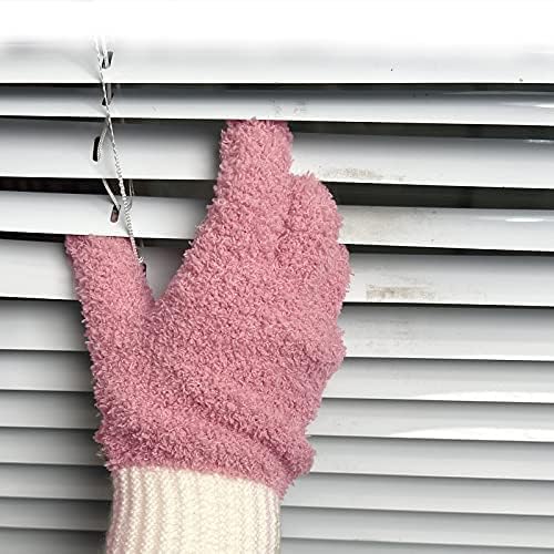 MIG4U 3 Pairs Microfiber Dusting Gloves, House Cleaning Glove for Blinds, Plants, Windows