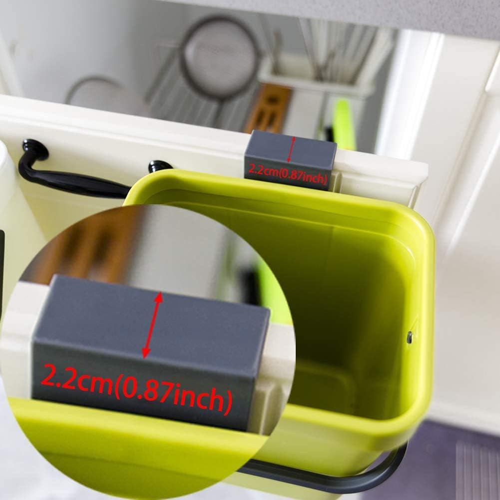 Compost Bin for Kitchen Countertop Under Sink,Bathroom Hanging Small Trash Can with Lid,Mountable