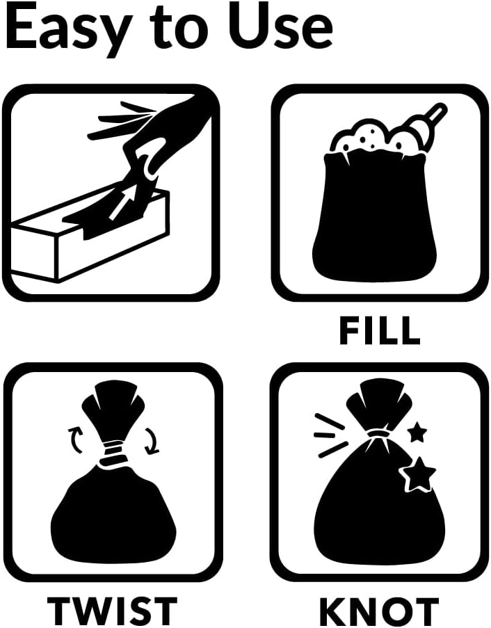 BOS Odor-Sealing Kitchen, Home & Food Small Trash Bags for Waste- Disposable Bags - Scent & Smell