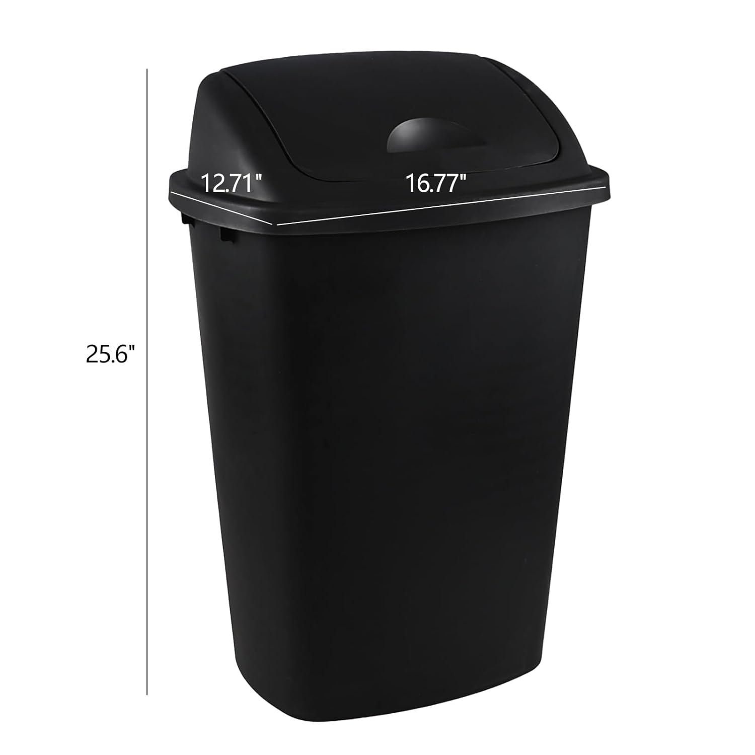 13 Gallon / 50 L Swing Lid Tall Kitchen Trash Can, 4-Pack, Restaurants, Garage, Classroom, Office