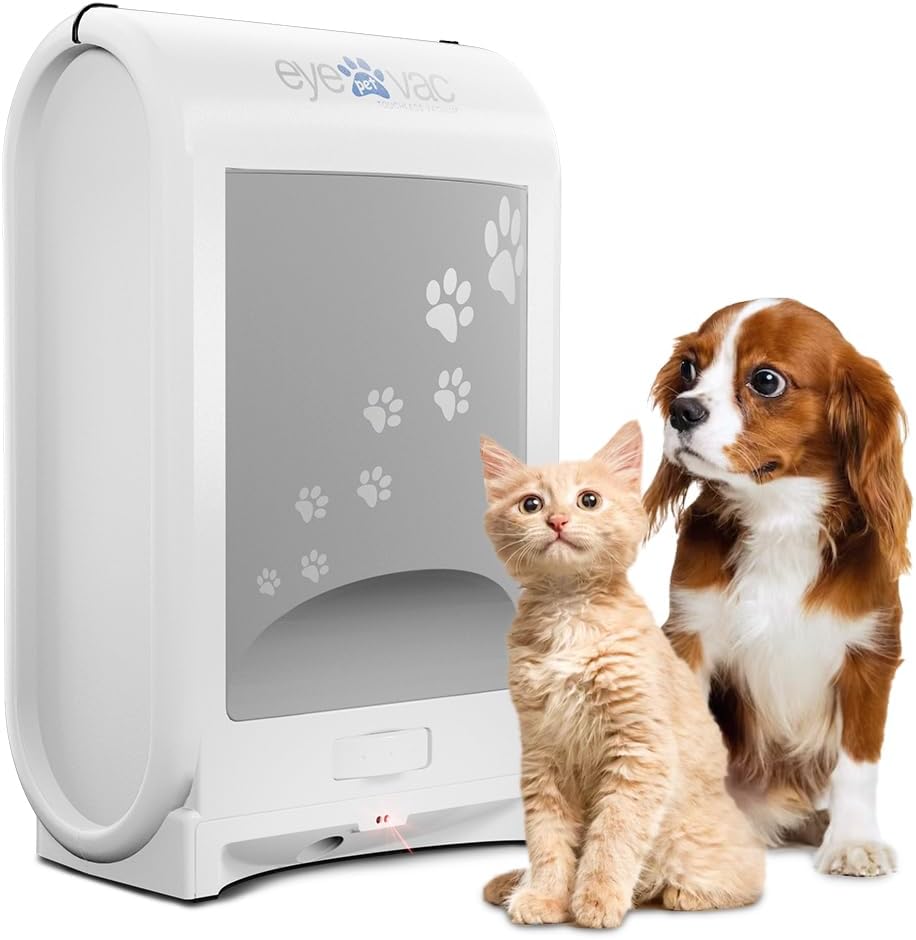 EyeVac Pet Touchless Vacuum Automatic Dustpan - Ultra Fast & Powerful - Great for Sweeping Cat Dog