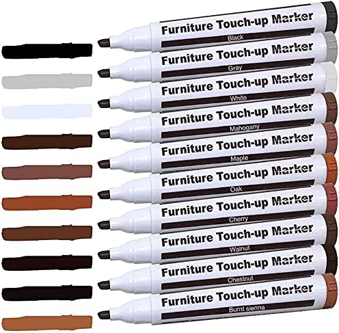 Furniture Repair Kit Wood Markers Wax Sticks, for Stains, Scratches, Wood Floors, Tables, Desks