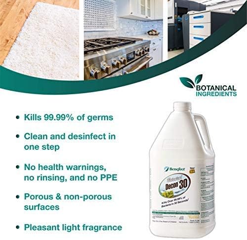 Benefect Botanical Decon 30 Disinfectant Cleaner - All Natural Formula for Effective Cleaning Power