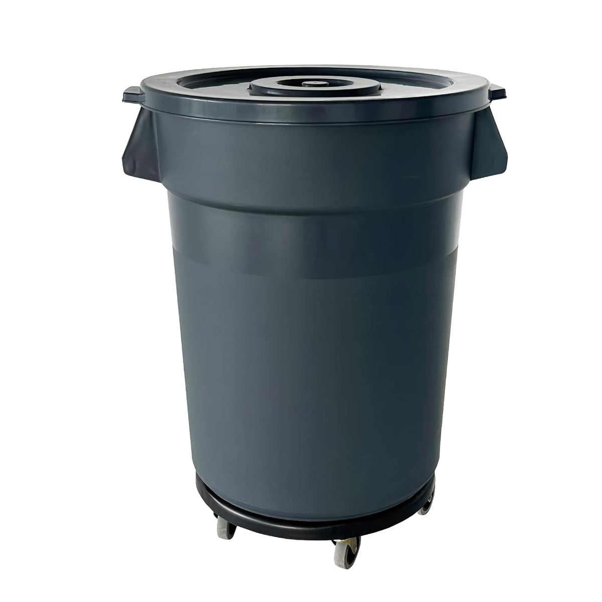 32 Gallon Outdoor Trash Can, Outdoor Trash Can with Lid and Removable Wheels, Rolling Garbage Can
