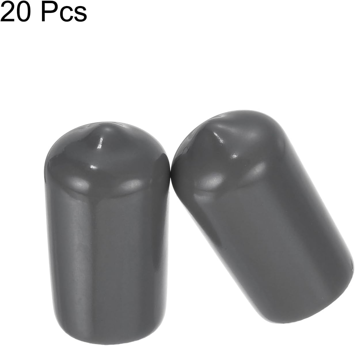 uxcell 20pcs Rubber End Caps 12mm(1/2") ID Vinyl PVC Round Tube Bolt Cap Cover Screw Thread