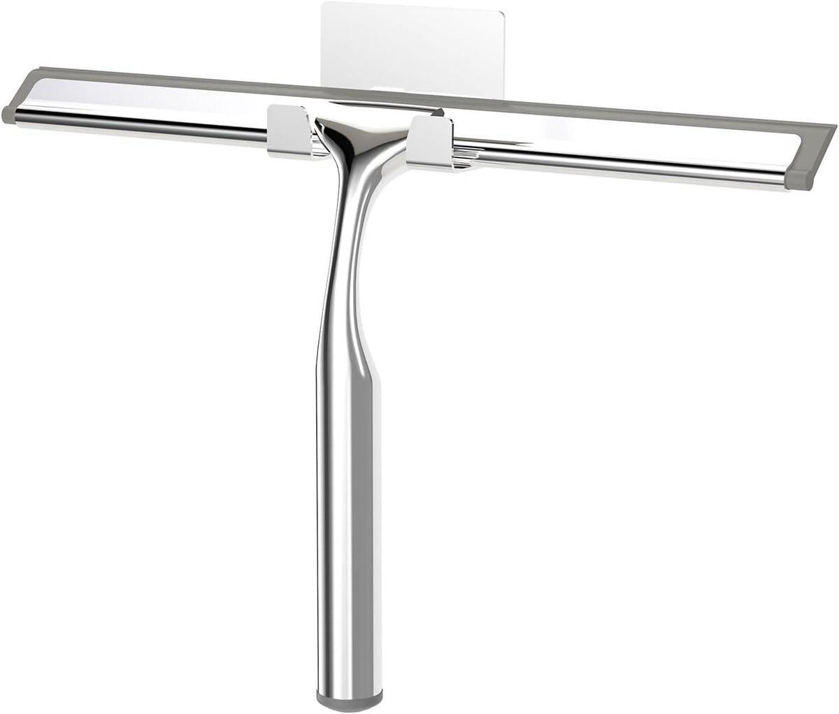 Shower Squeegee for Glass Doors, Stainless Steel Shower Squeegee for Bathroom, Window and Tiles