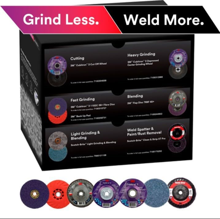 3M Grind Less Weld More Promo Kit, 67115, 4-1/2 in Discs, 16 Piece Welding Kit for Cutting