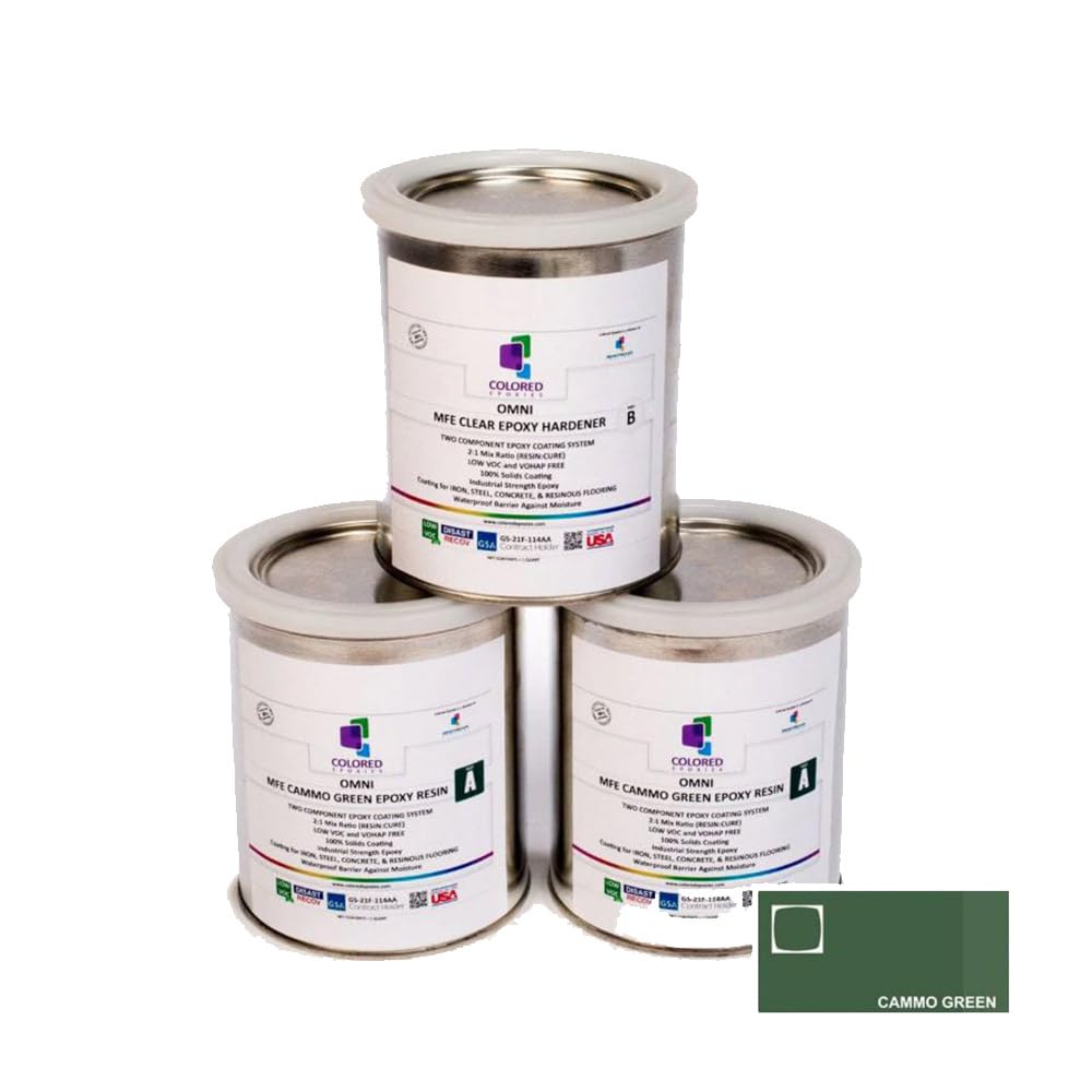 colored epoxies 10006 Cammo Green Epoxy Resin Coating Made with Beautiful and Vibrant Pigments