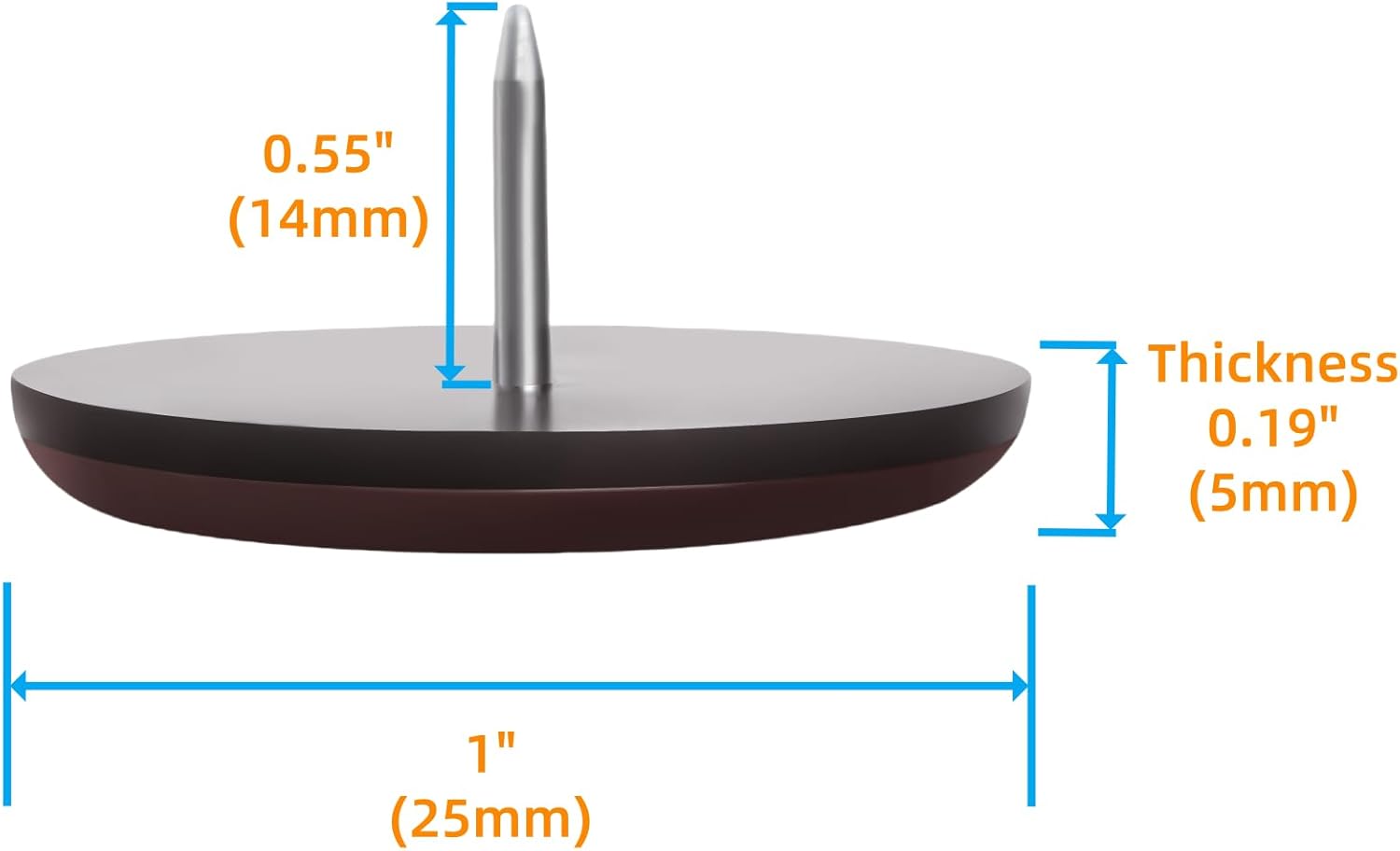 Furniture Glides Sliders-Furnigear PTFE (Teflon) Chair Leg Movers Sliders for Carpet and Hardwood