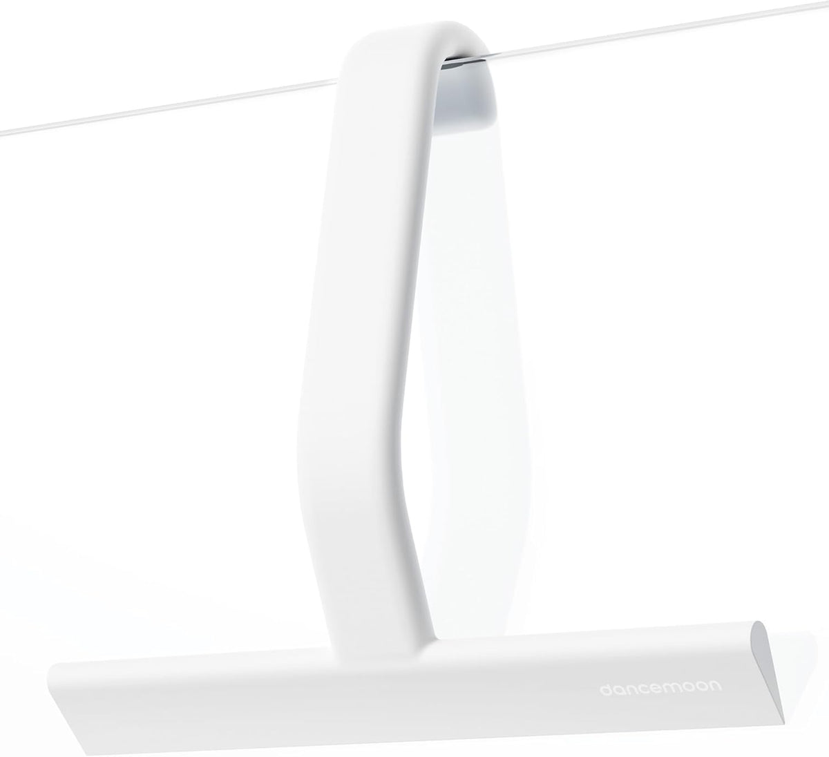 dancemoon JustHang Shower Squeegee for Glass Doors, All-One-Piece Silicone with Built-in Hook