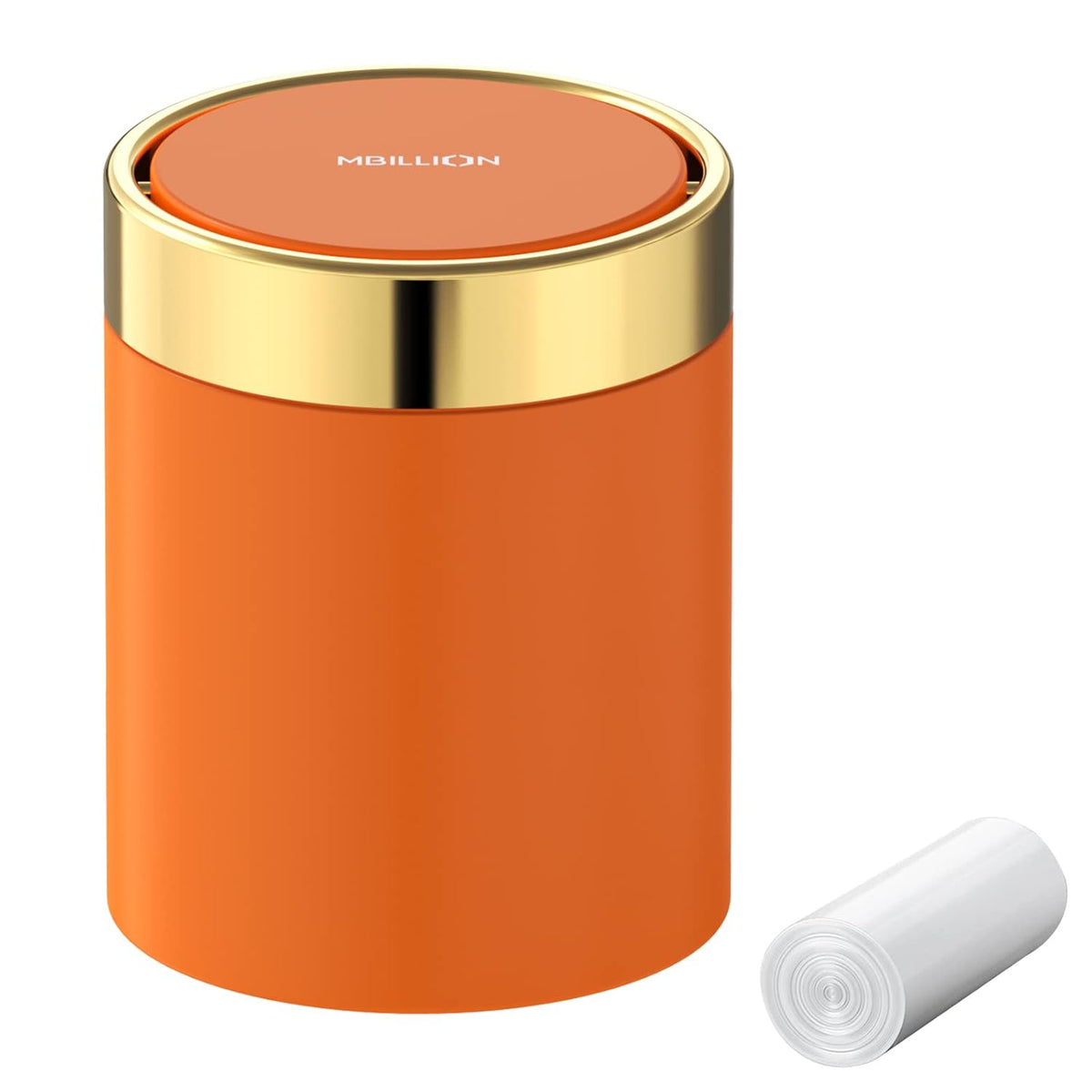 Mini Trash Can with Lid, Desktop Small Trash Can Recycling Bin Cute Metal Garbage Can for Tabletop