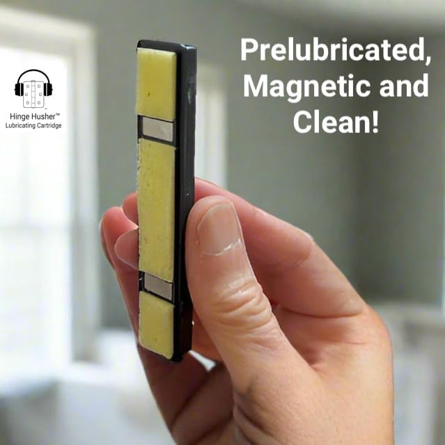 The First-of-Its-Kind Lubricant Cartridge for Squeaky Door Hinges. Mess-Free, Odorless, Sprayless &