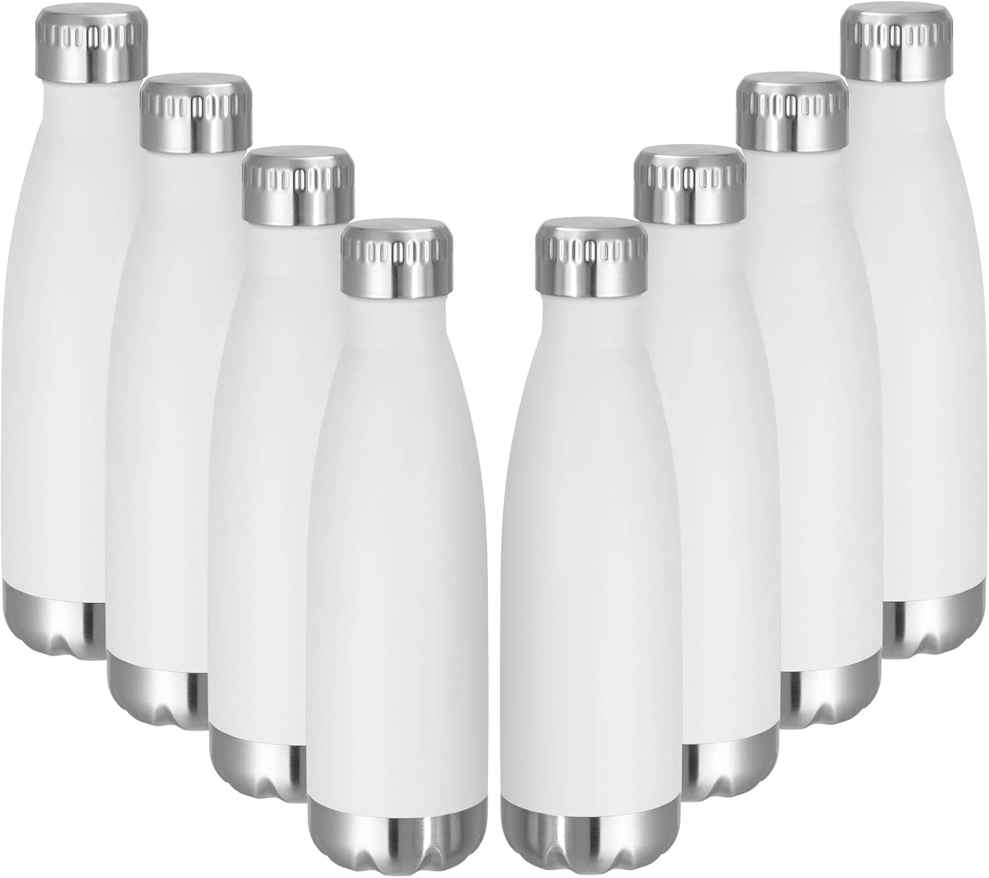 VEGOND 17oz Stainless Steel Water Bottles Bulk, Reusable Metal Sports Water Bottle Keeps Drink Hot