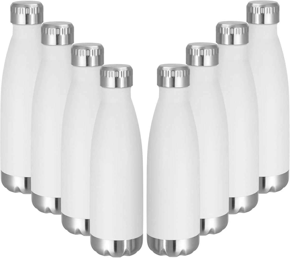 VEGOND 17oz Stainless Steel Water Bottles Bulk, Reusable Metal Sports Water Bottle Keeps Drink Hot