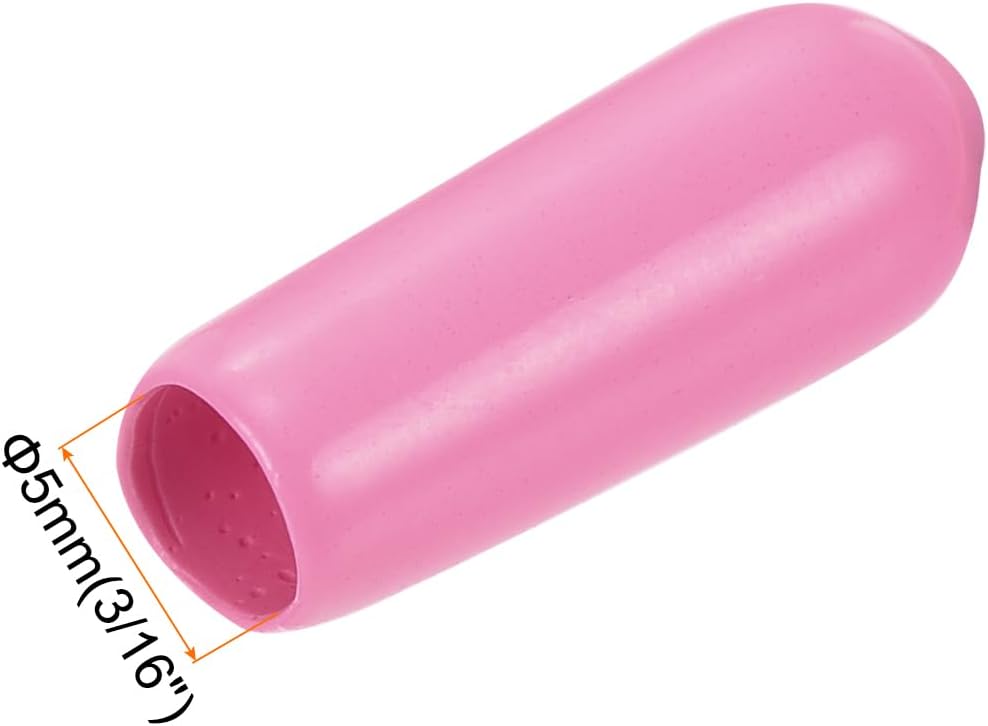 uxcell 20pcs Rubber End Caps 5mm(3/16 inch) ID Vinyl PVC Round Tube Bolt Cap Cover Screw Thread