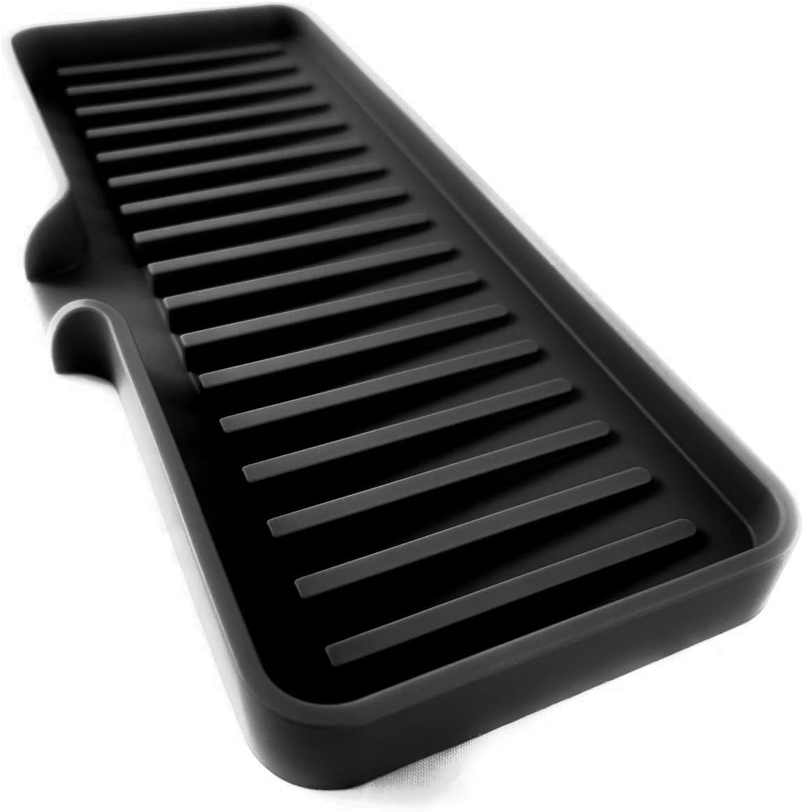 Happitasa Silicone Soap Dish Tray and Sponge Holder with Drain Chute | Bathroom and Kitchen Sink