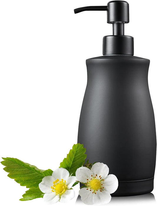 304 Stainless Steel Countertop Black Soap Dispenser Rust Resistant Leak-Proof Liquid Hand Sanitizer