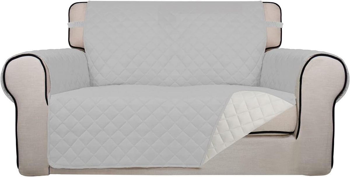 PureFit Reversible Quilted Sofa Cover, Water Resistant Slipcover Furniture Protector, Washable