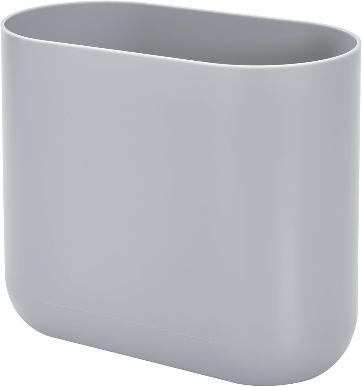 iDesign Cade Oval Slim Trash, Compact Waste Basket Garbage Can for Bathroom, Bedroom, Home Office