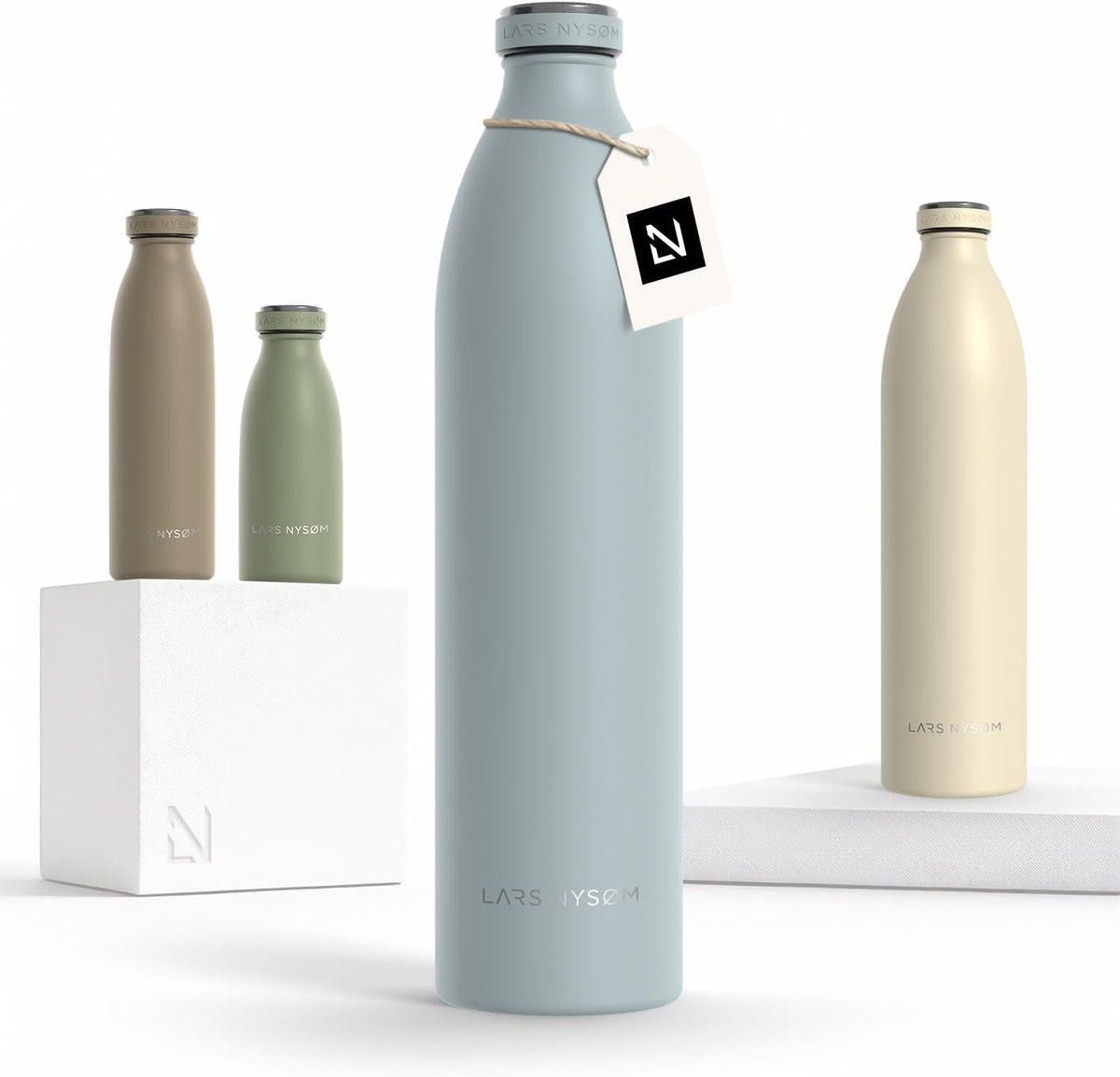 LARS NYSØM Stainless Steel Insulated XL Water Bottle 12oz 17oz 25oz 34oz 51oz | Insulated Thermo