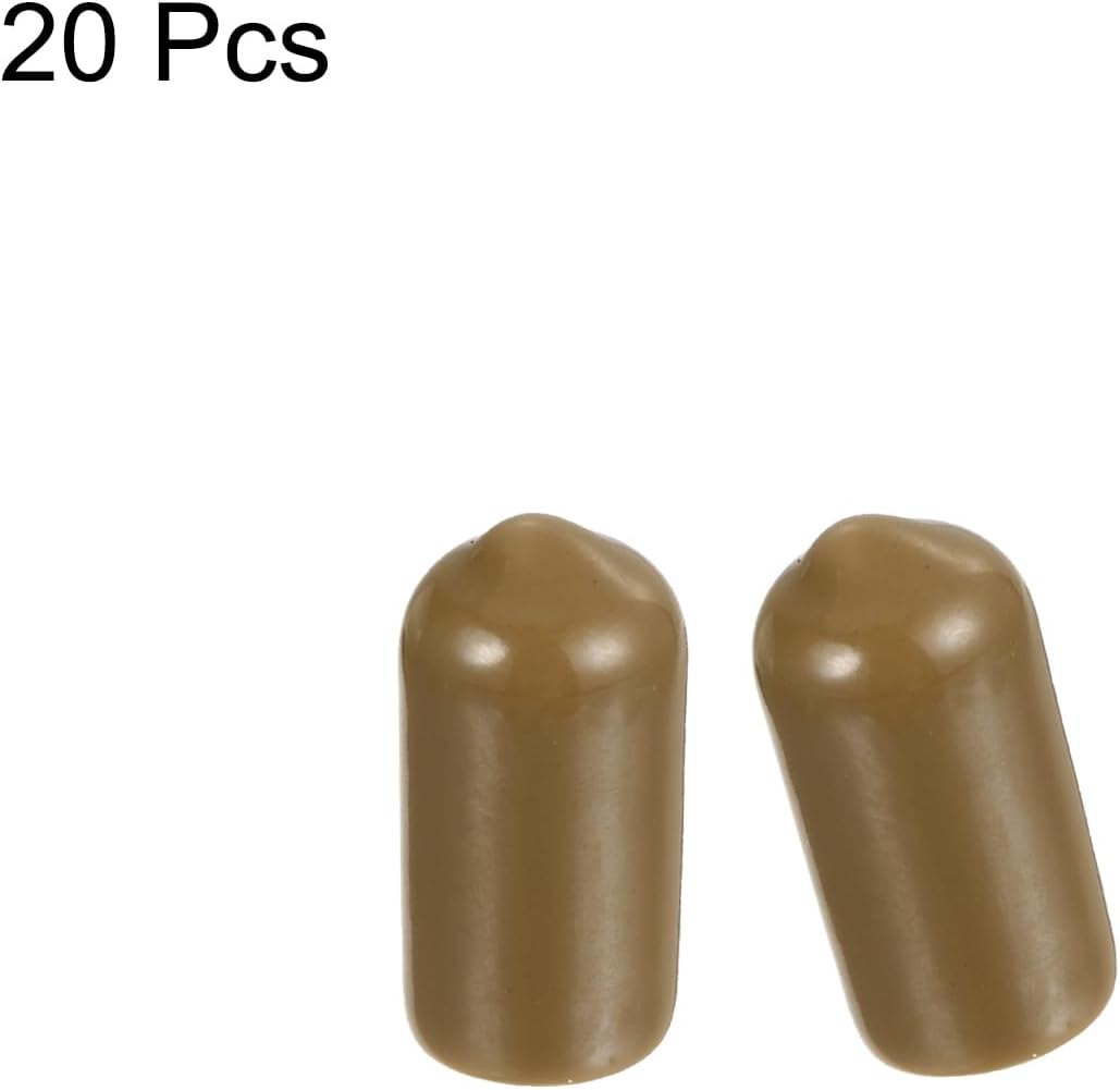 uxcell 20pcs Rubber End Caps 7mm ID Vinyl PVC Round Tube Bolt Cap Cover Screw Thread Protectors