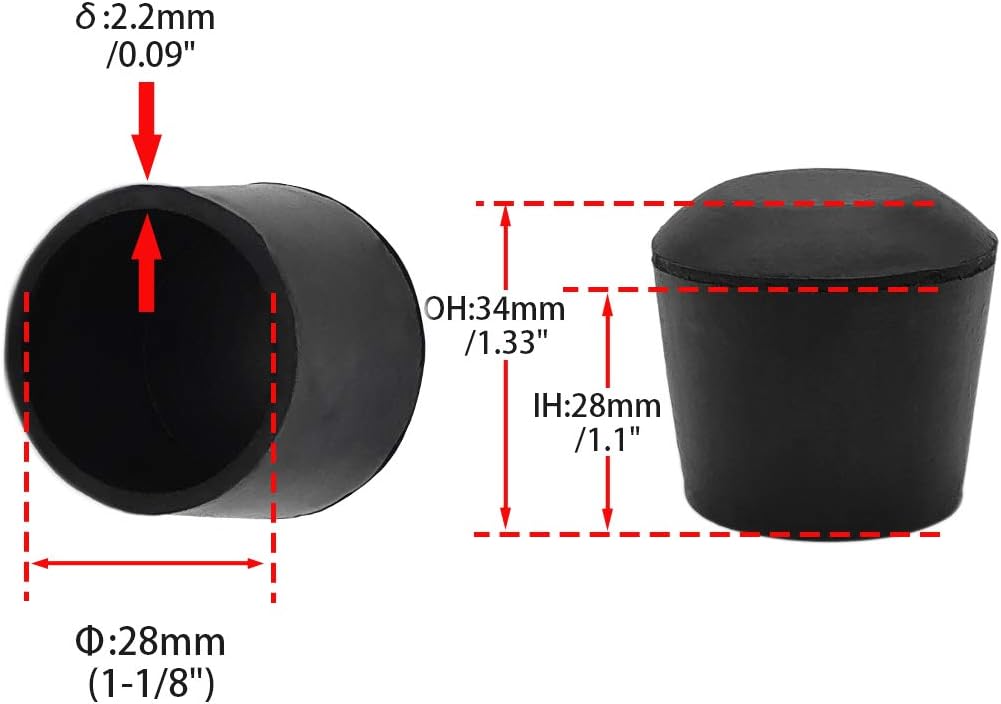 Flyshop Furniture Table Covers Non-Slip Durable Rubber Leg Tips Chair Leg Caps Floor Protectors