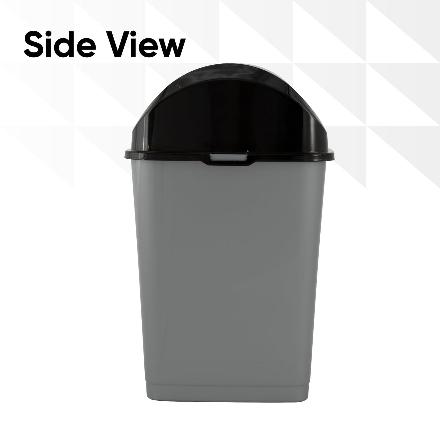 Superio Small Trash Can for Dorm with Lid 4.5 Gallon Plastic Swing Top Slim Garbage Can for Under
