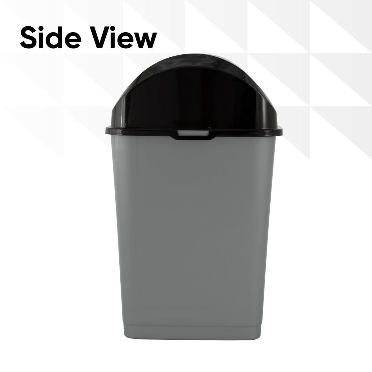 Superio Small Trash Can for Dorm with Lid 4.5 Gallon Plastic Swing Top Slim Garbage Can for Under