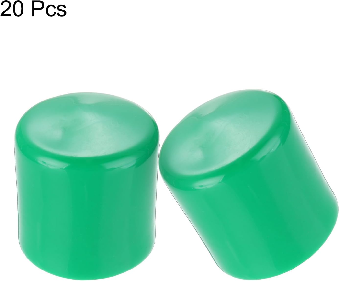 uxcell 20pcs Rubber End Caps 42mm(1 5/8") ID Vinyl PVC Round Tube Bolt Cap Cover Screw Thread
