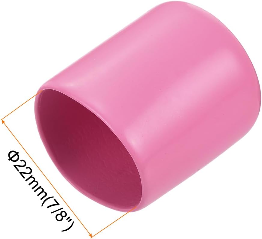 uxcell 20pcs Rubber End Caps 22mm(7/8 inch) ID Vinyl PVC Round Tube Bolt Cap Cover Screw Thread