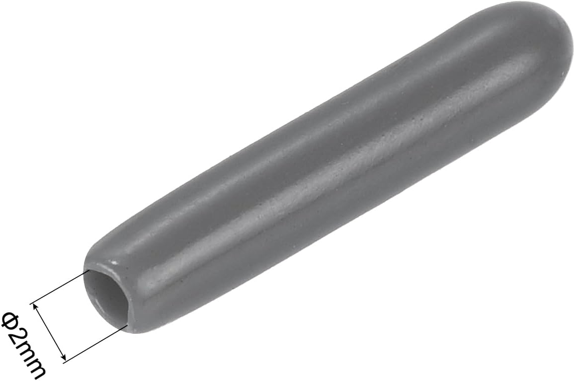 uxcell 20pcs Rubber End Caps 2mm(1/16") ID Vinyl PVC Round Tube Bolt Cap Cover Screw Thread