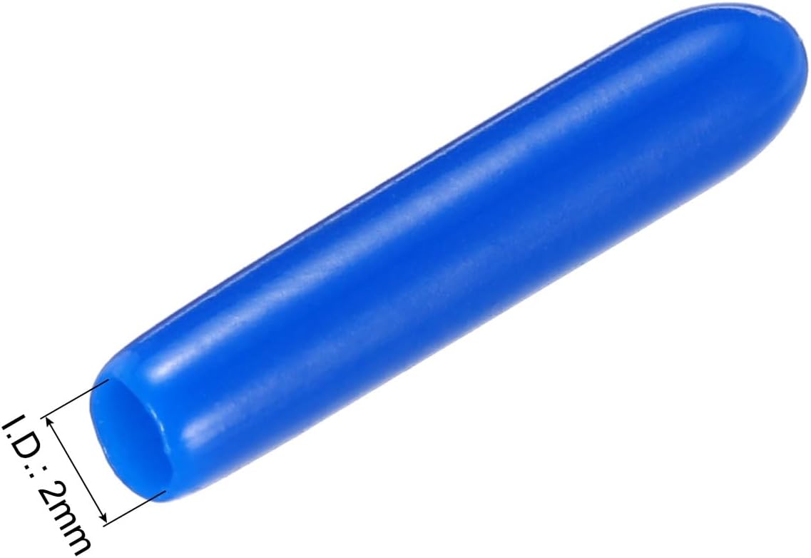 uxcell 20pcs Rubber End Caps 2mm(1/16") ID Vinyl PVC Round Tube Bolt Cap Cover Screw Thread