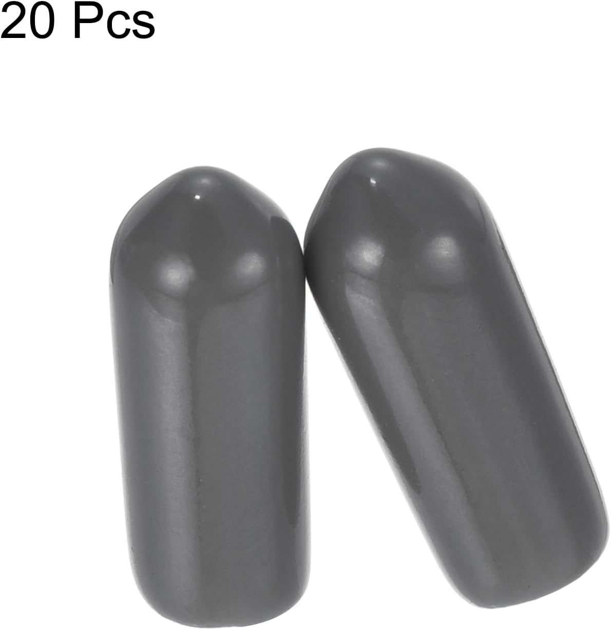 uxcell 20pcs Rubber End Caps 5mm(3/16") ID Vinyl PVC Round Tube Bolt Cap Cover Screw Thread