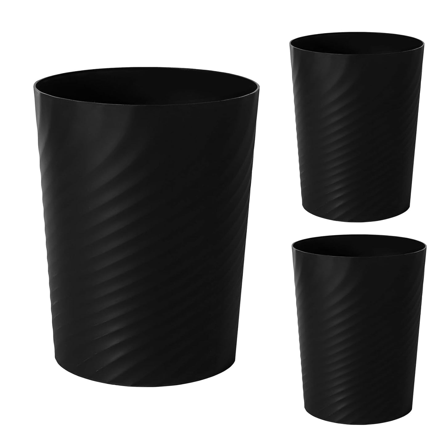 UUJOLY Plastic Small Trash Can Wastebasket, Garbage Container Basket for Bathrooms, Laundry Room